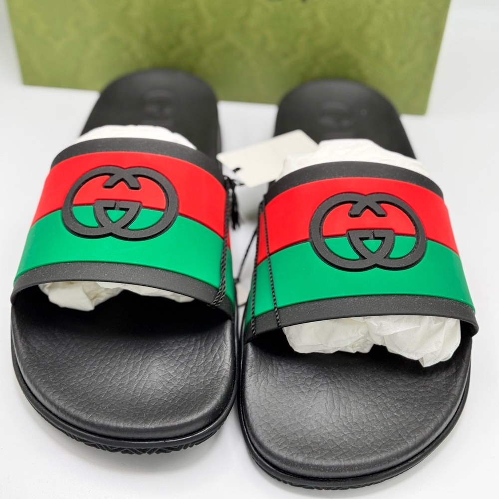 Gucci Mens Interlocking Slides 11